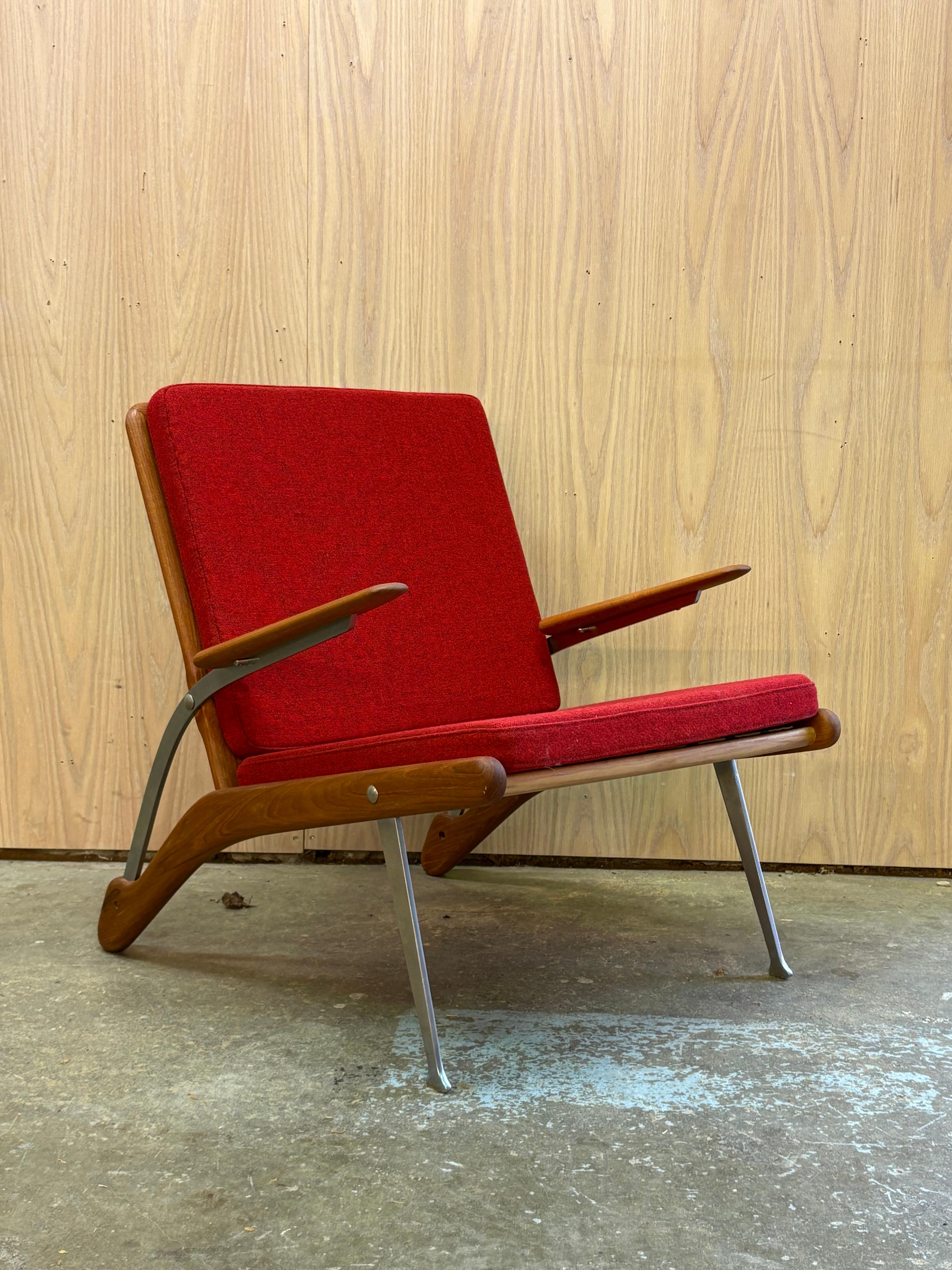 1960er Jahre Dänischer Loungesessel aus Teak und Stahl von Arne Hovmand-Olsen im Angebot 2