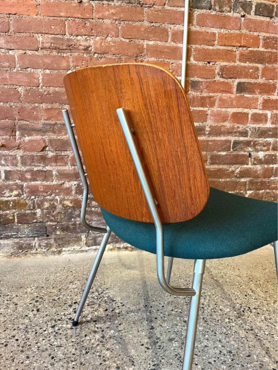 1960s Danish Teak and Steel Side Chairs by Borge Mogensen For Sale 4