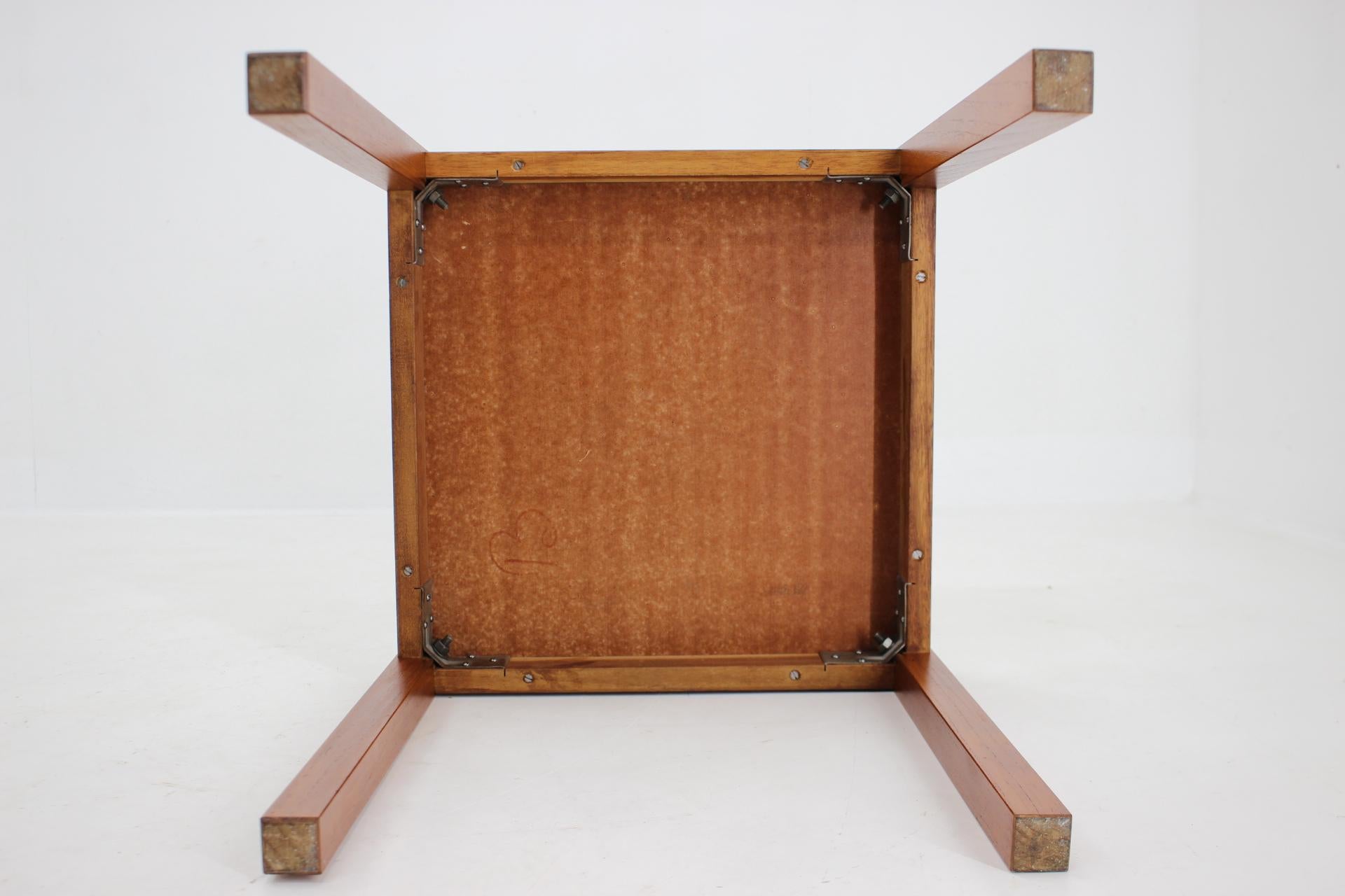 1960s Danish Teak and Tile Side Table For Sale 1