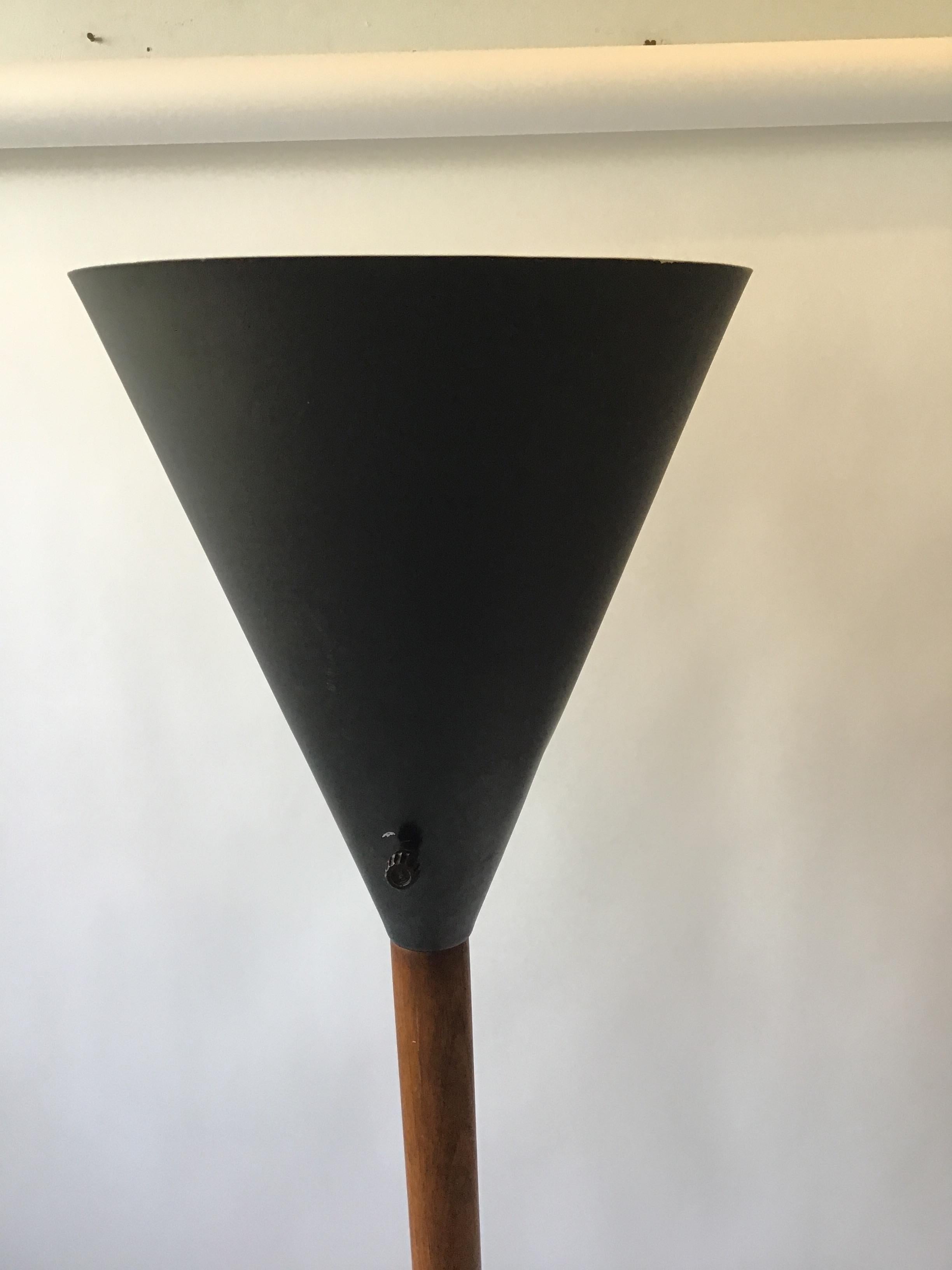 1960s Danish Teak and Tole Floor Lamp 3