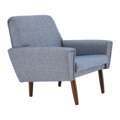 Sillón danés de teca de los años 60 -Nuevo tapizado