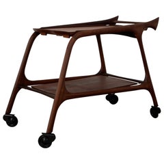 Retro 1960s Danish Teak Bar Cart