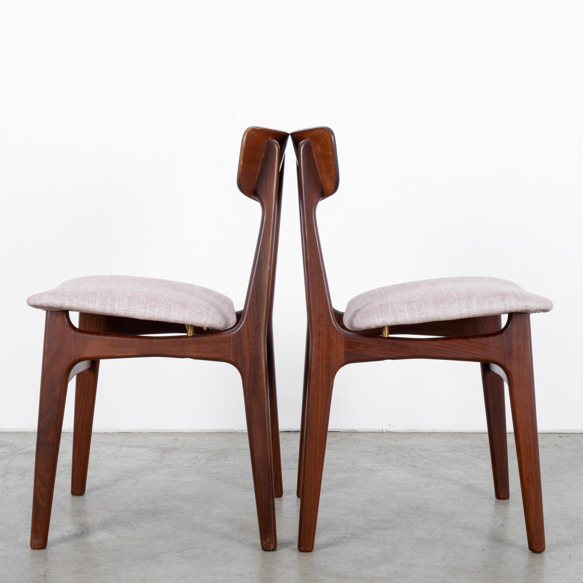 Scandinavian Modern 1960s Danish Teak Chairs by Glostrup, a Pair