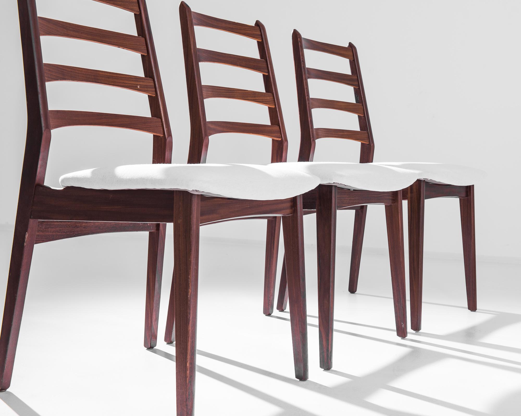 Upholstery 1960s Danish Teak Chairs with Upholstered Seats, Set of 4 For Sale