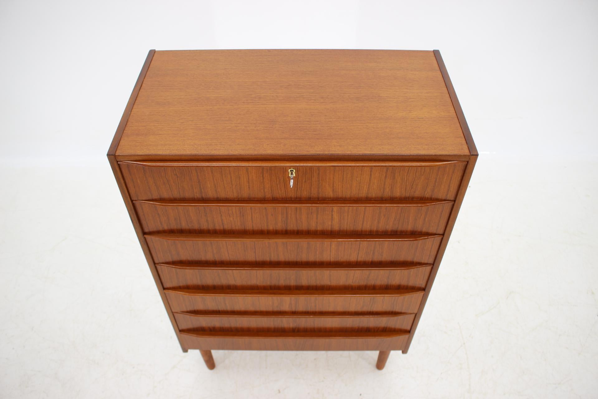 - This commode features seven drawers 
- The item was carefully refurbished.