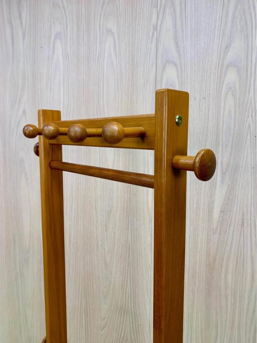 Mid-20th Century 1960s Danish Teak Coat Rack  Hat Stand