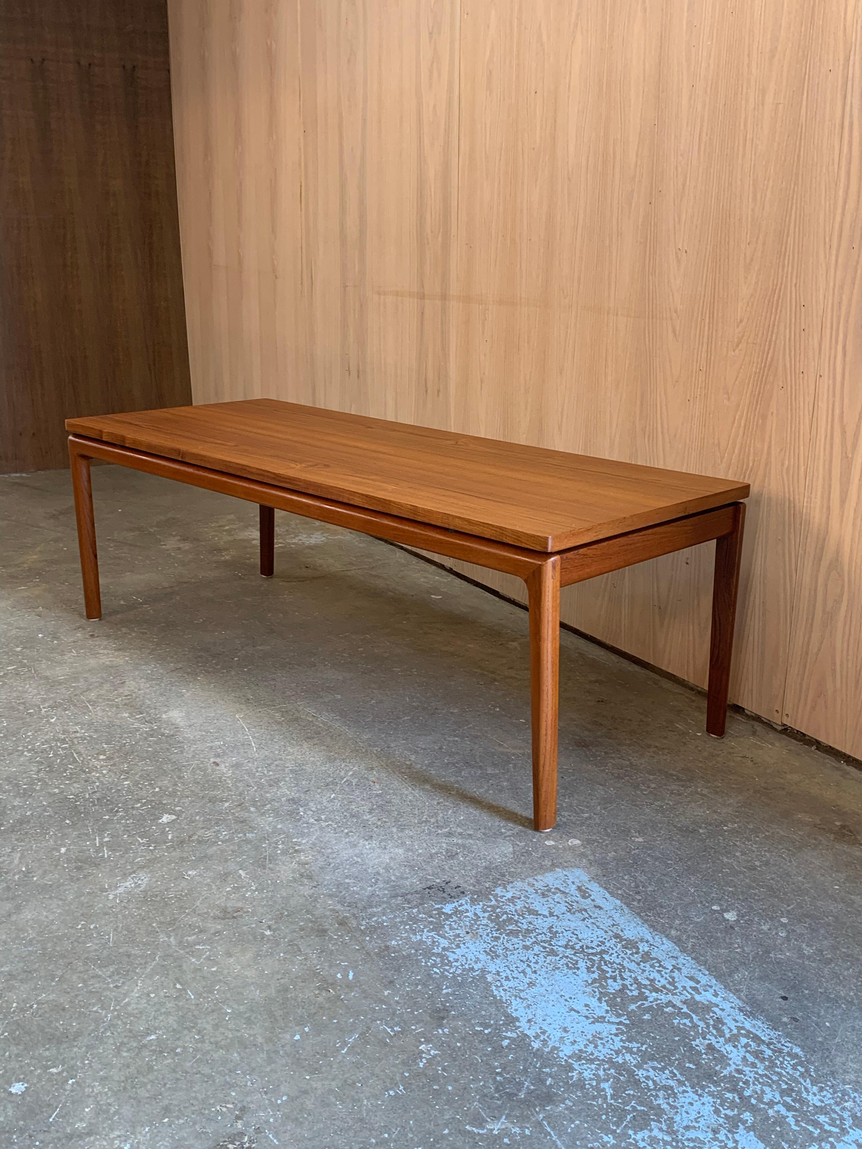 Mid-Century Modern 1960s Danish Teak Coffee Table by France & Sons For Sale