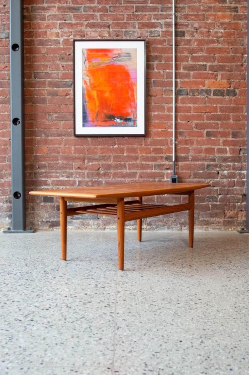 1960s Danish Teak Coffee Table by Grete Jalk In Excellent Condition In Victoria, BC