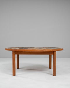 Table basse danoise des années 1960 avec plateau en céramique