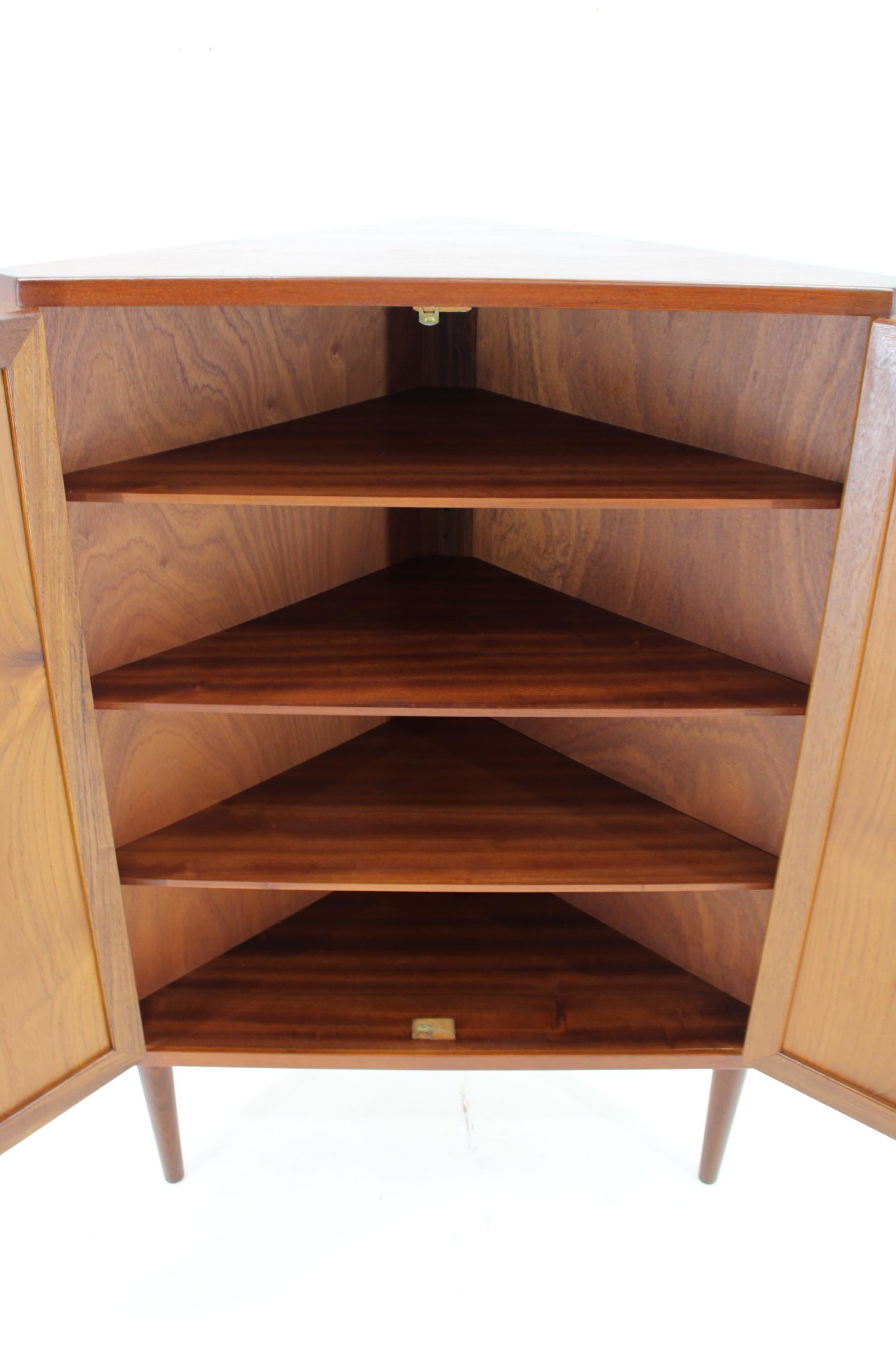 1960s Danish Teak Corner Cabinet 1