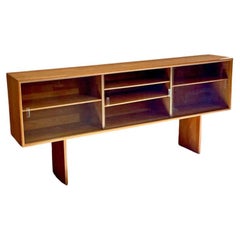 1960s Danish Teak Credenza  Hutch  Cabinet