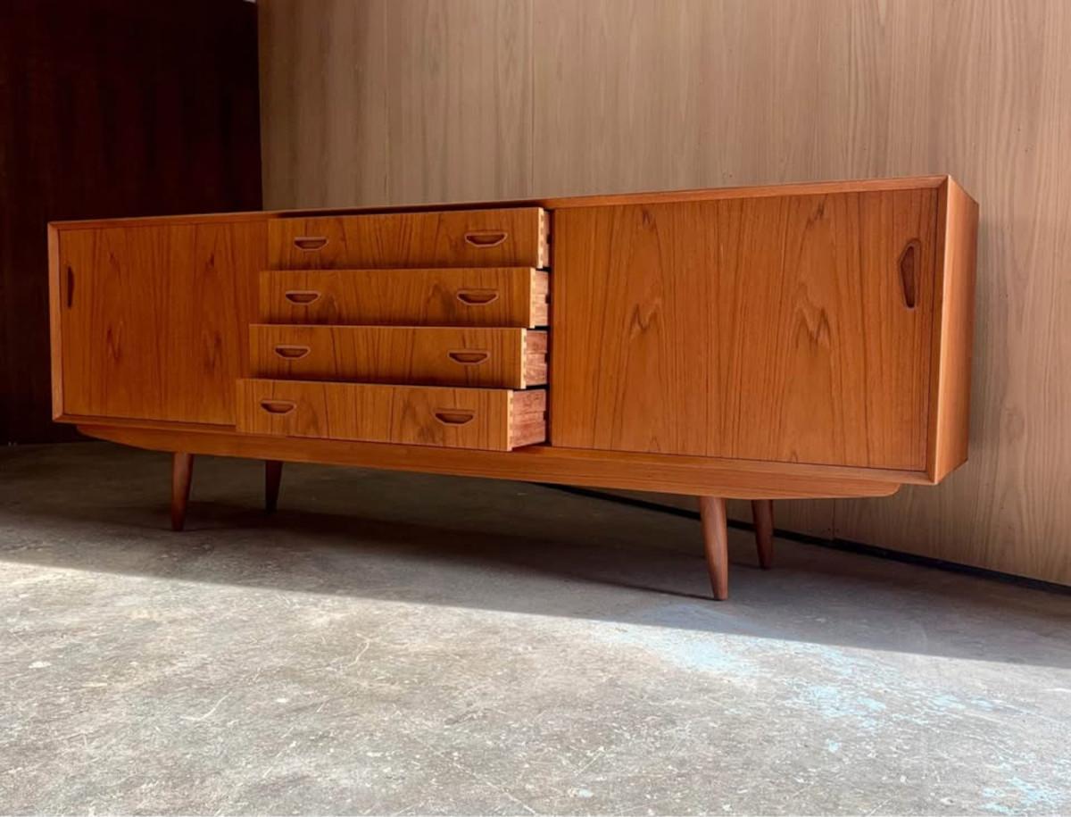 1960s Danish Teak Credenza  Sideboard 1