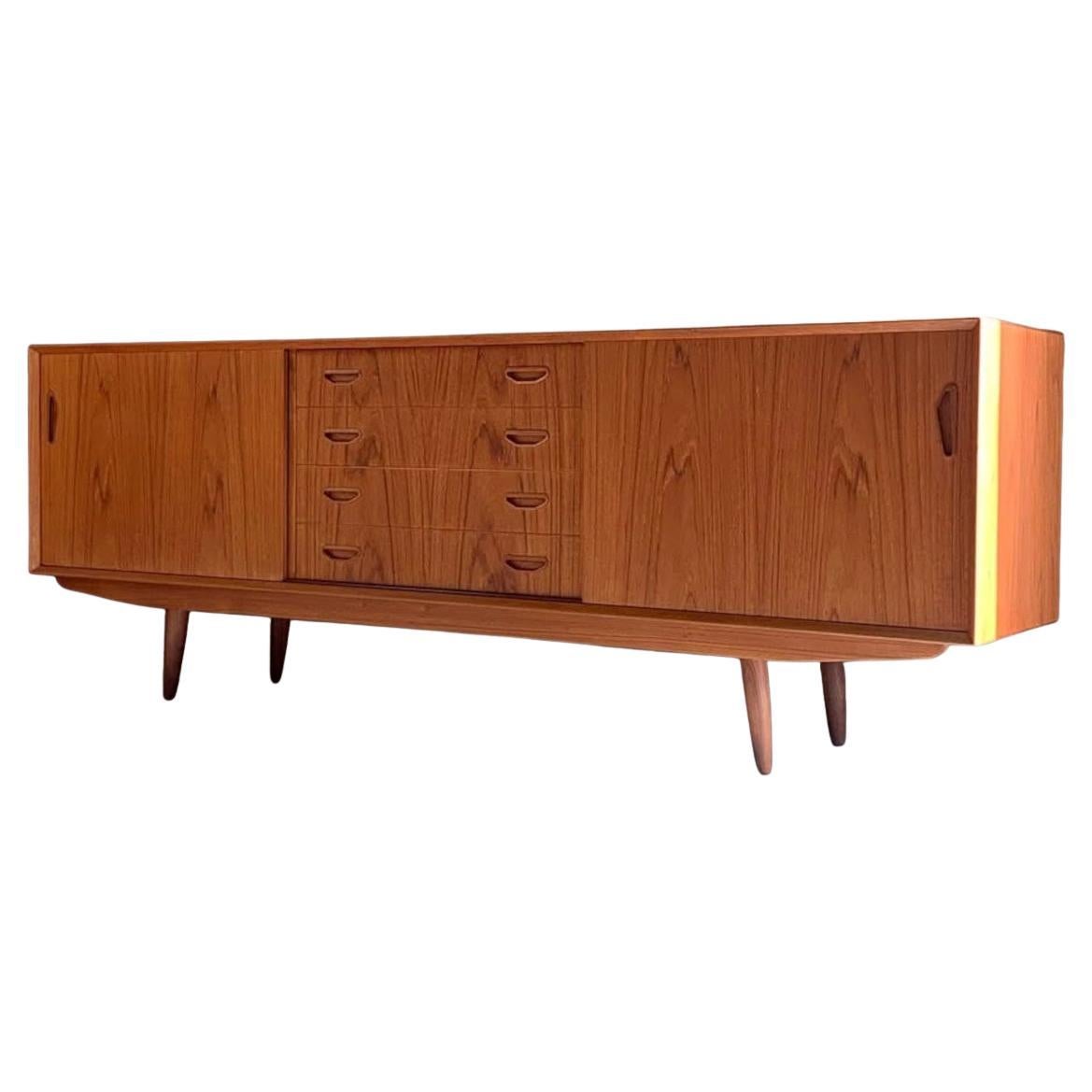 1960s Danish Teak Credenza  Sideboard