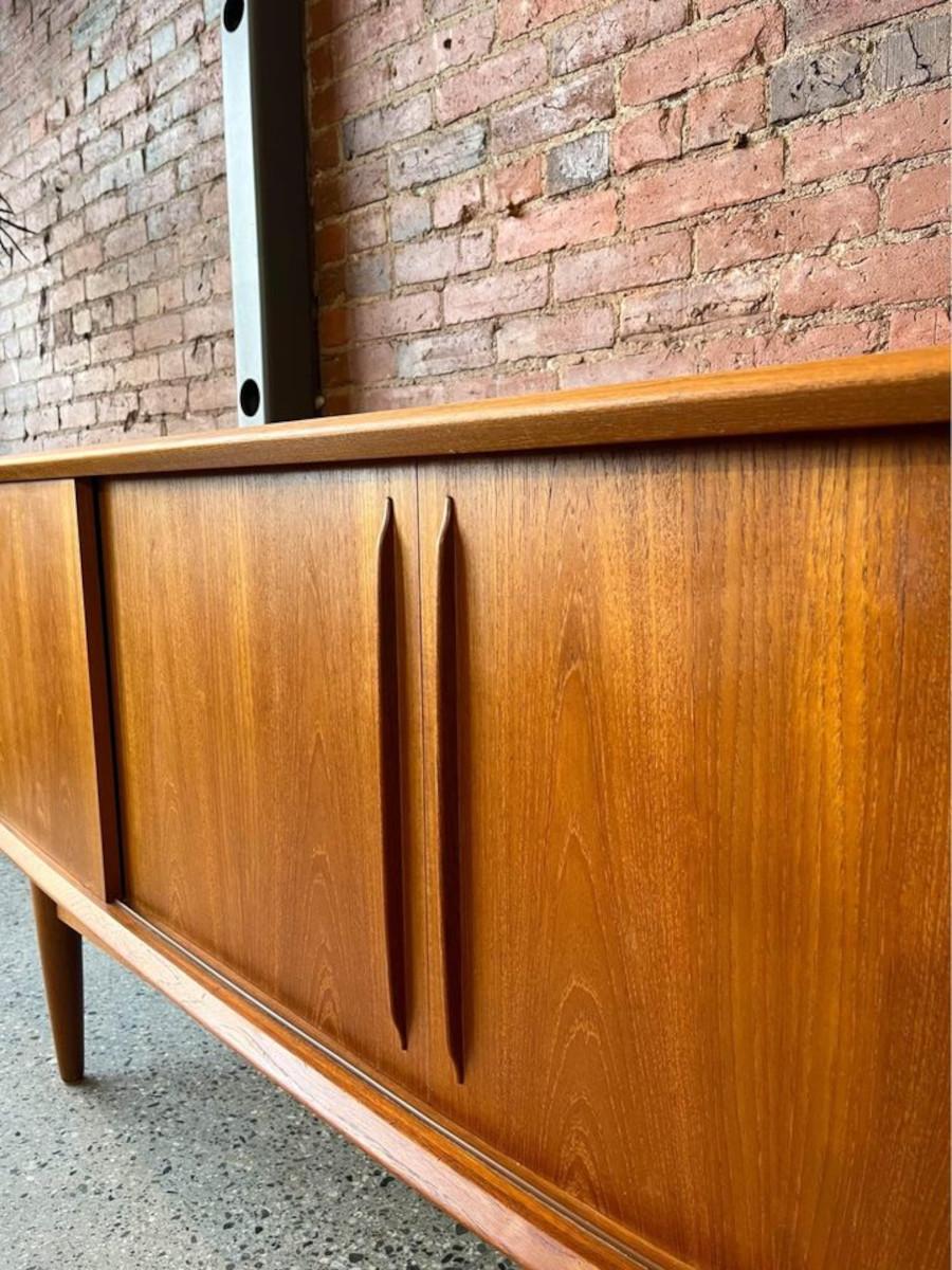 Mid-20th Century 1960's Danish Teak Curved Front Credenza by Svend Madsen