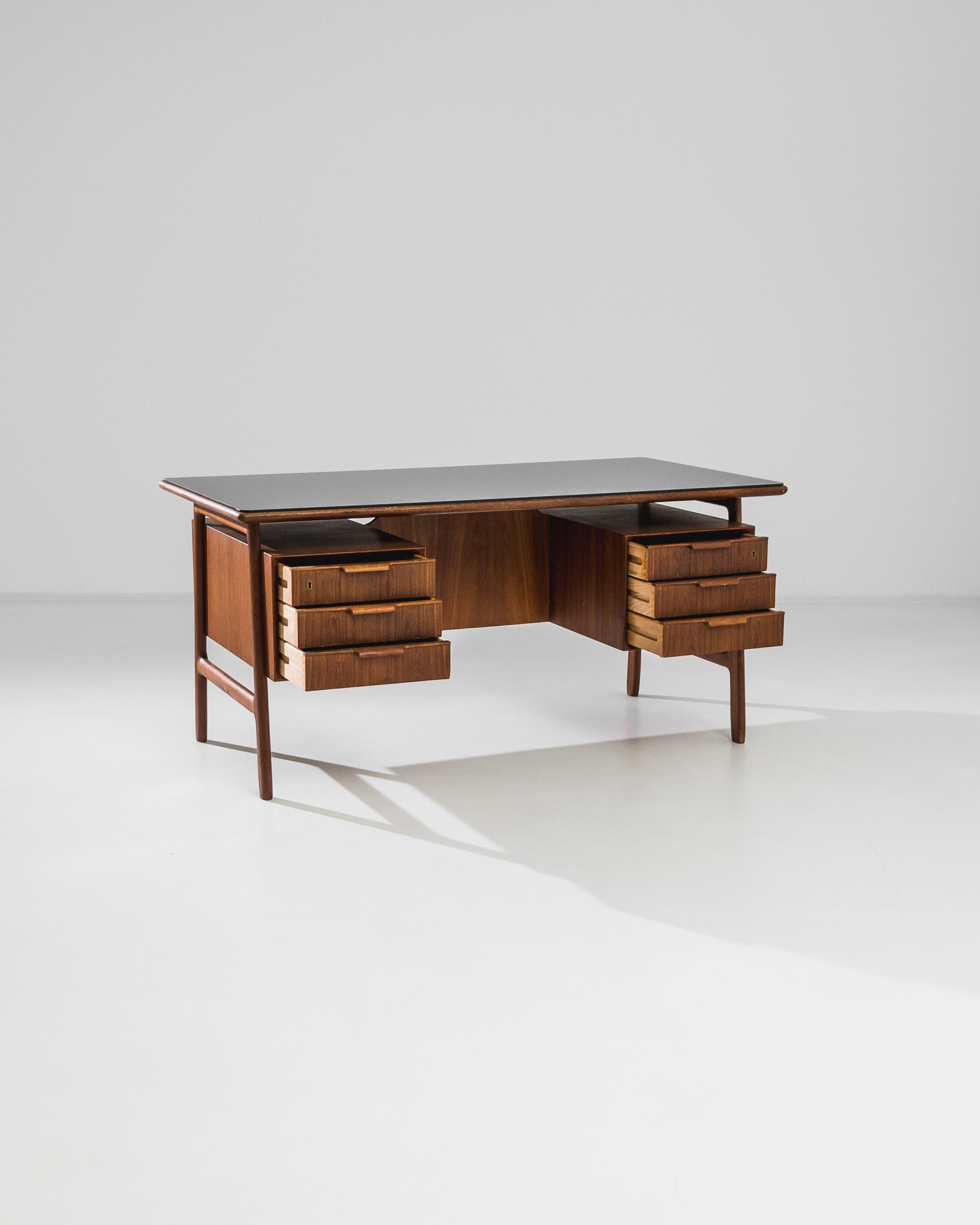 Mid-20th Century 1960s Danish Teak Desk by Omann Jun