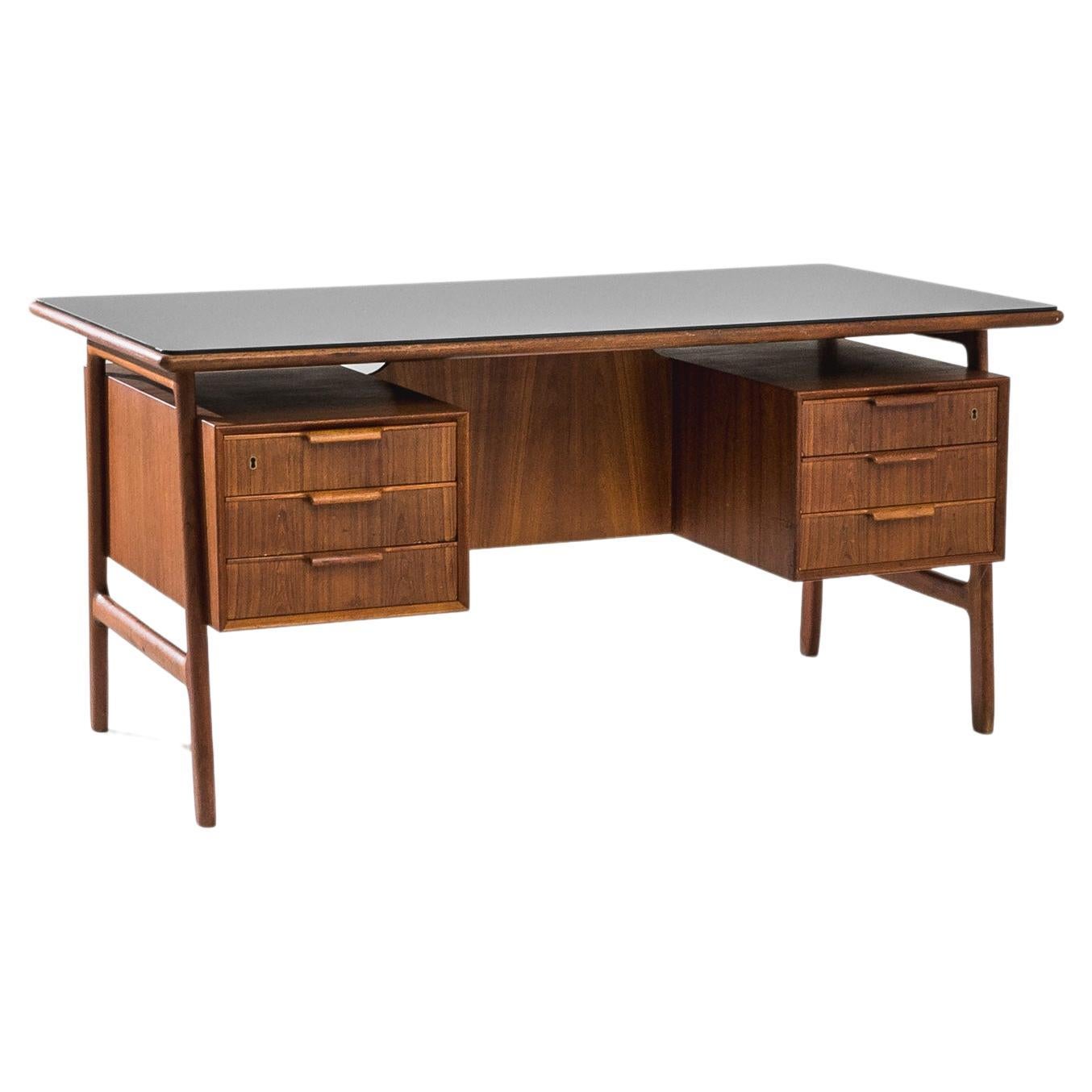 1960s Danish Teak Desk by Omann Jun