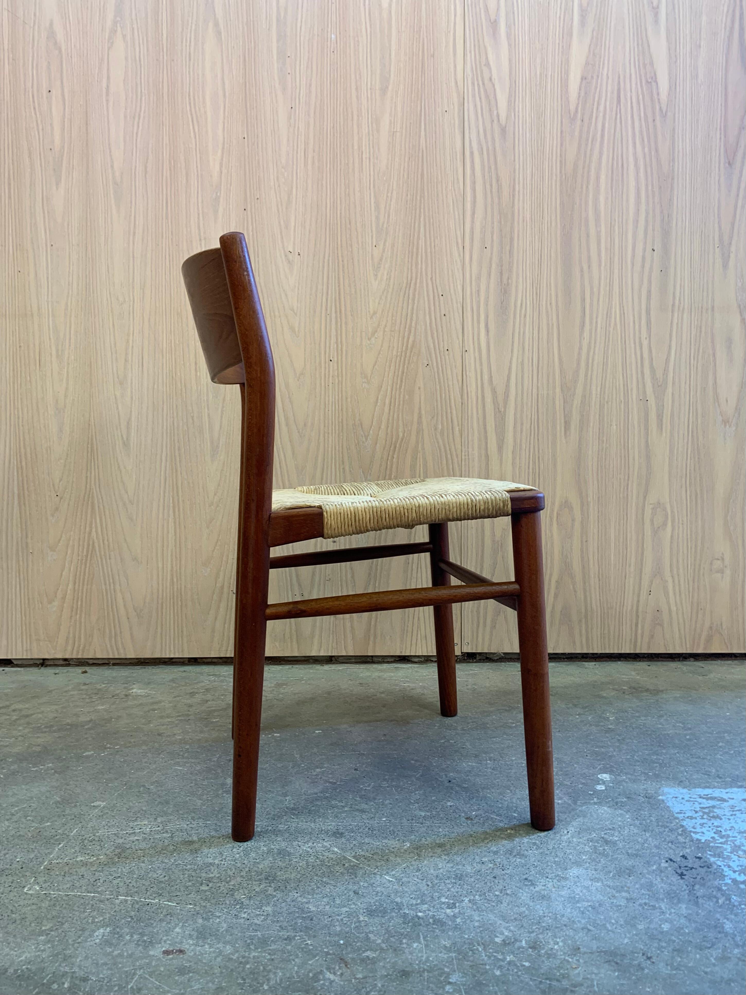 1960er Jahre Dänische Teakholz-Esszimmerstühle von Børge Mogensen im Angebot 7