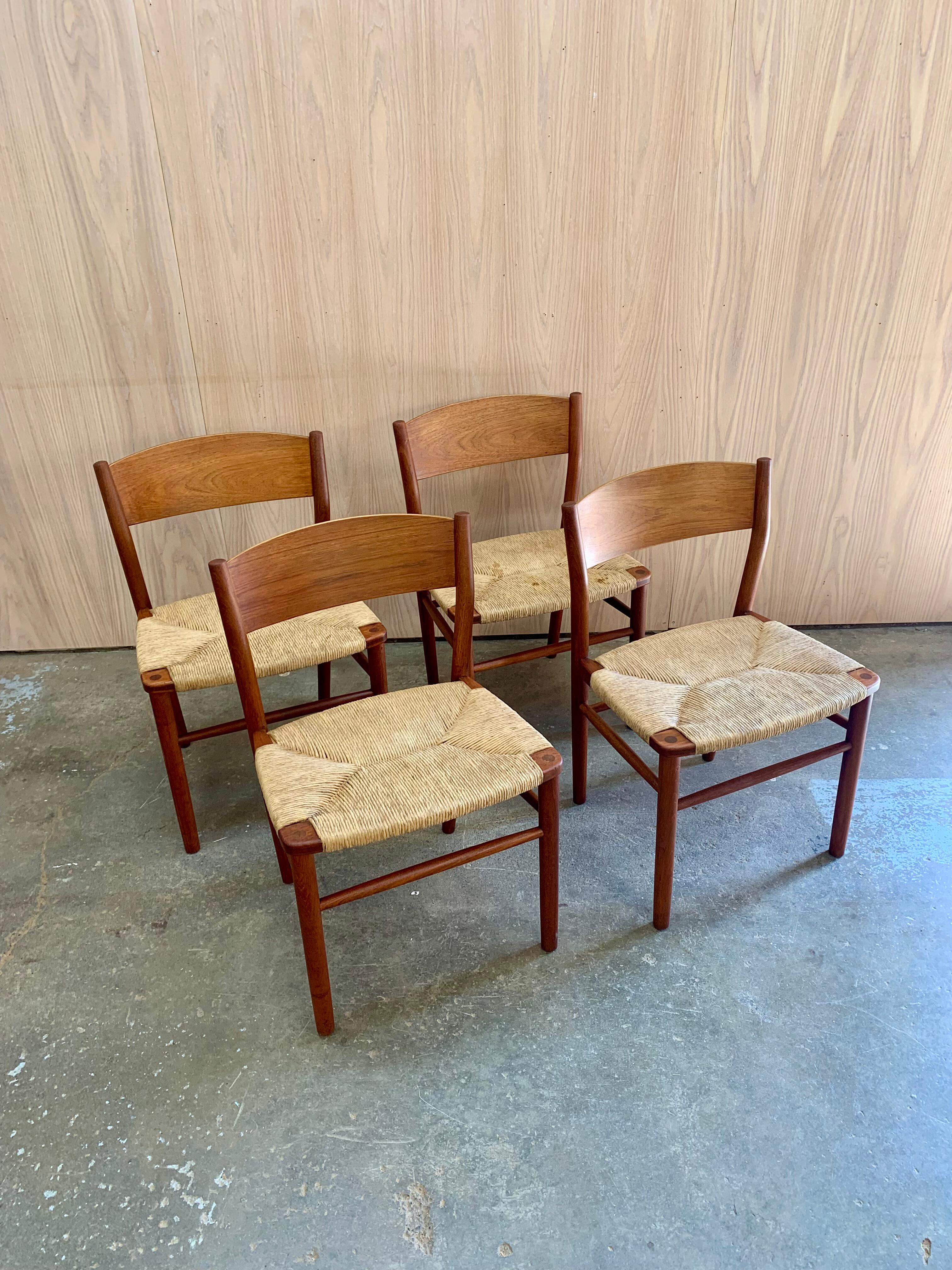 1960er Jahre Dänische Teakholz-Esszimmerstühle von Børge Mogensen im Angebot 14