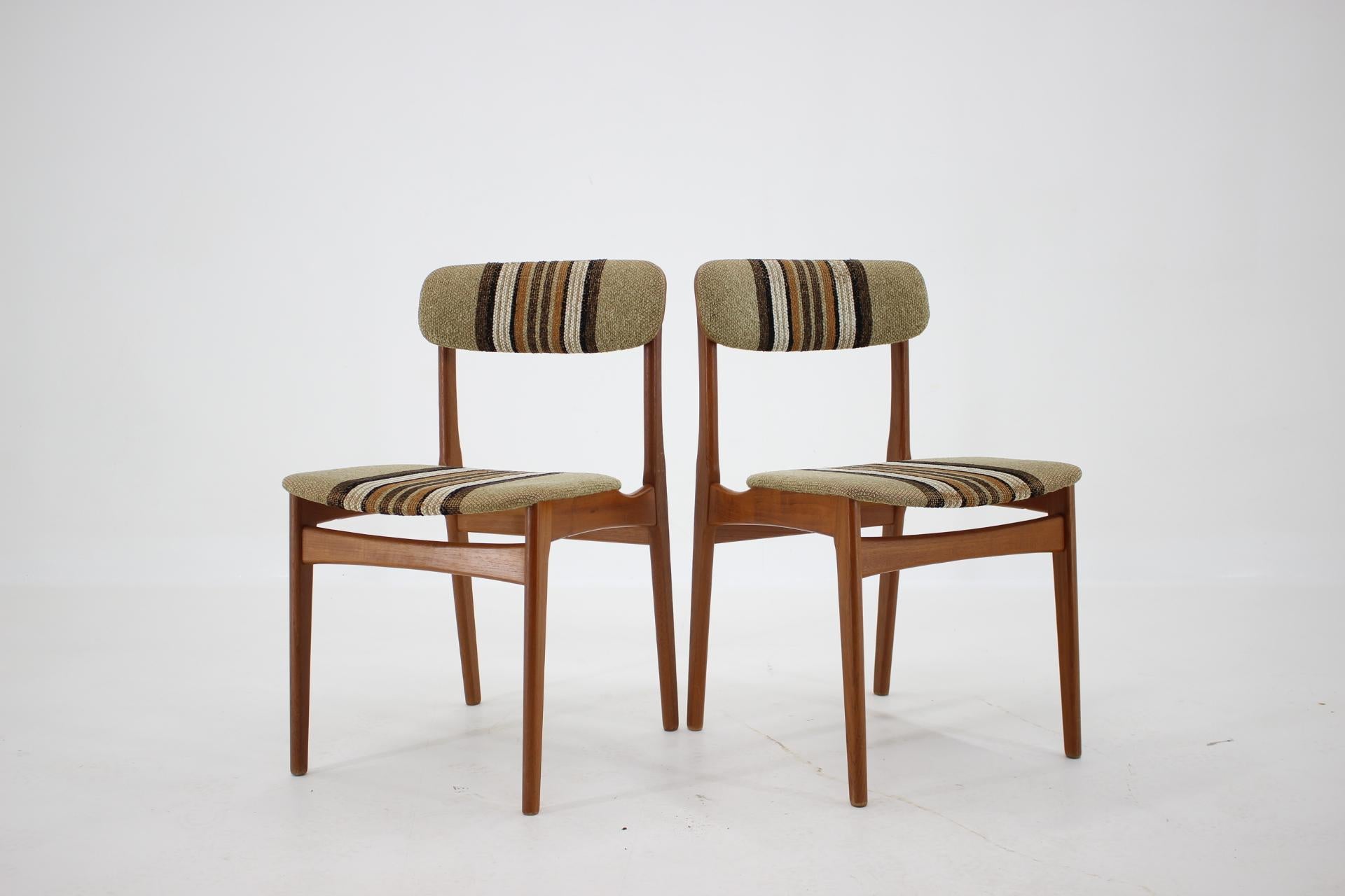 Mid-Century Modern 1960s Danish Teak Dining Chairs, Set of 4
