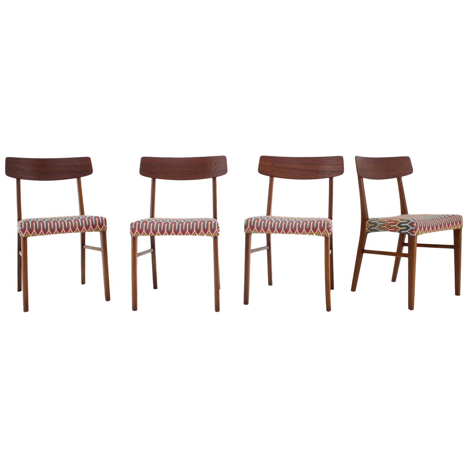 1960s Danish Teak Dining Chairs, Set of 4