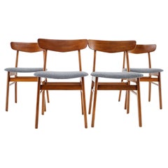1960s Danish Teak Dining Chairs, Set of 4