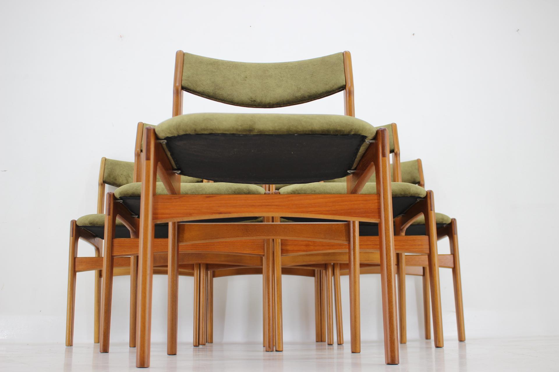 1960er Jahre Dänische Teakholz-Esszimmerstühle, 6er-Set im Angebot 8