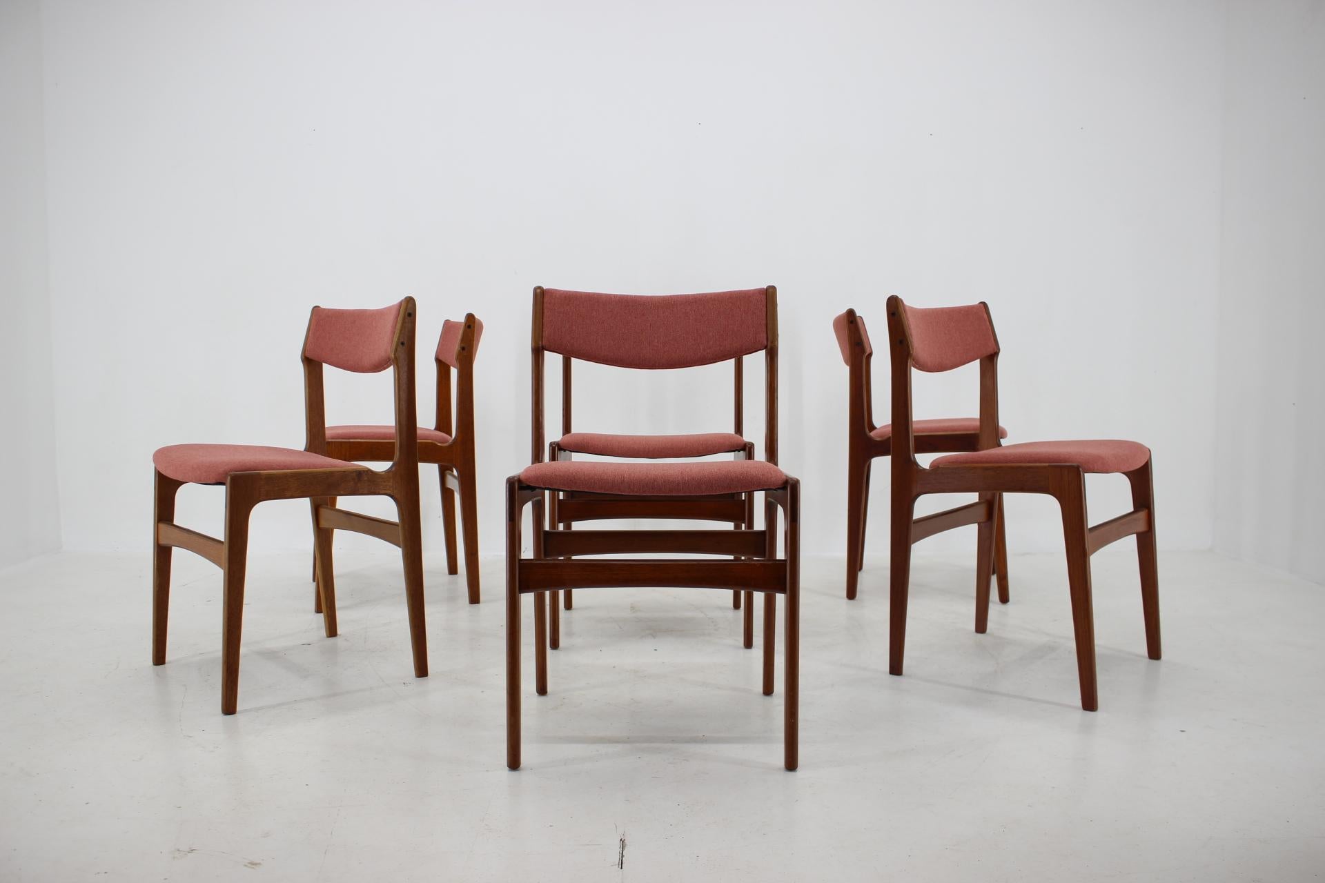 Mid-Century Modern 1960s Danish Teak Dining Chairs, Set of 6