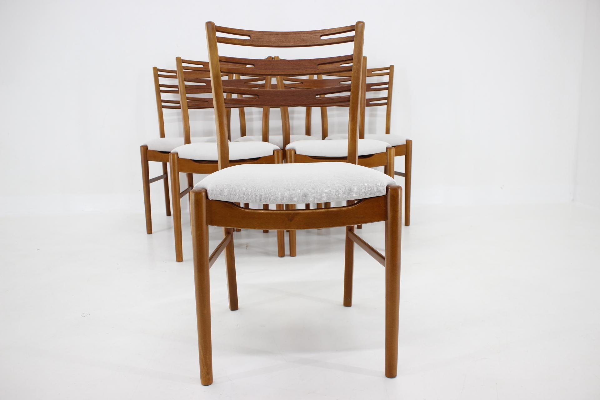 1960s Danish Teak Dining Chairs, Set of 6 In Good Condition In Praha, CZ