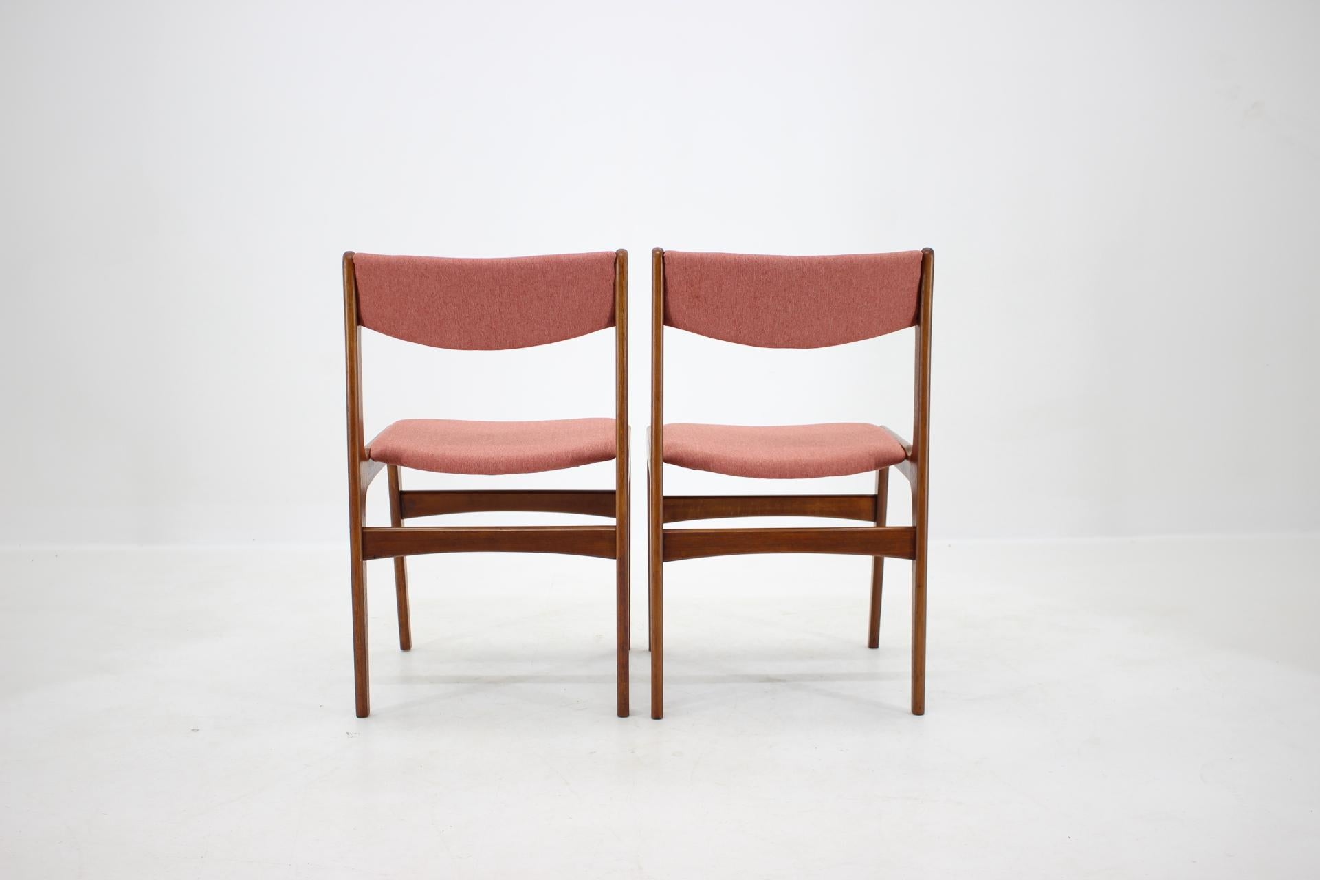 Fabric 1960s Danish Teak Dining Chairs, Set of 6