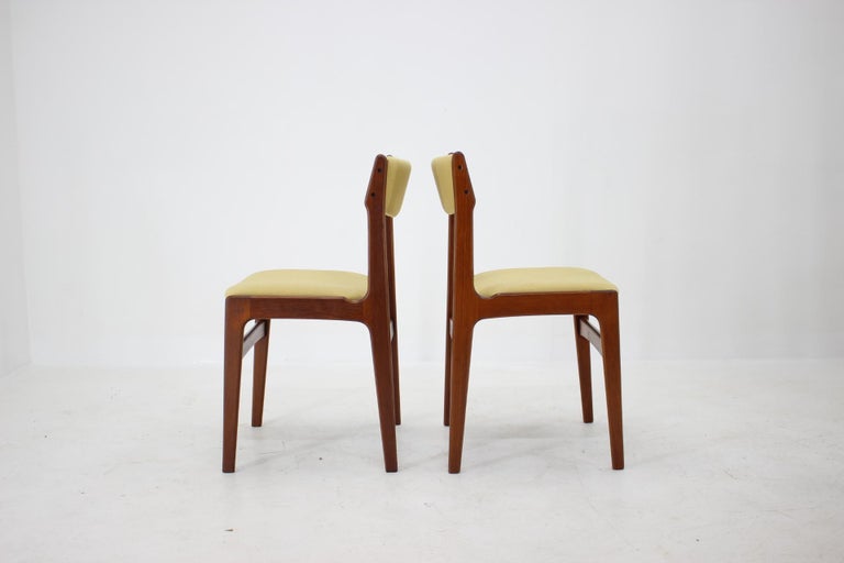 Fabric 1960s Danish Teak Dining Chairs, Set of 6 For Sale