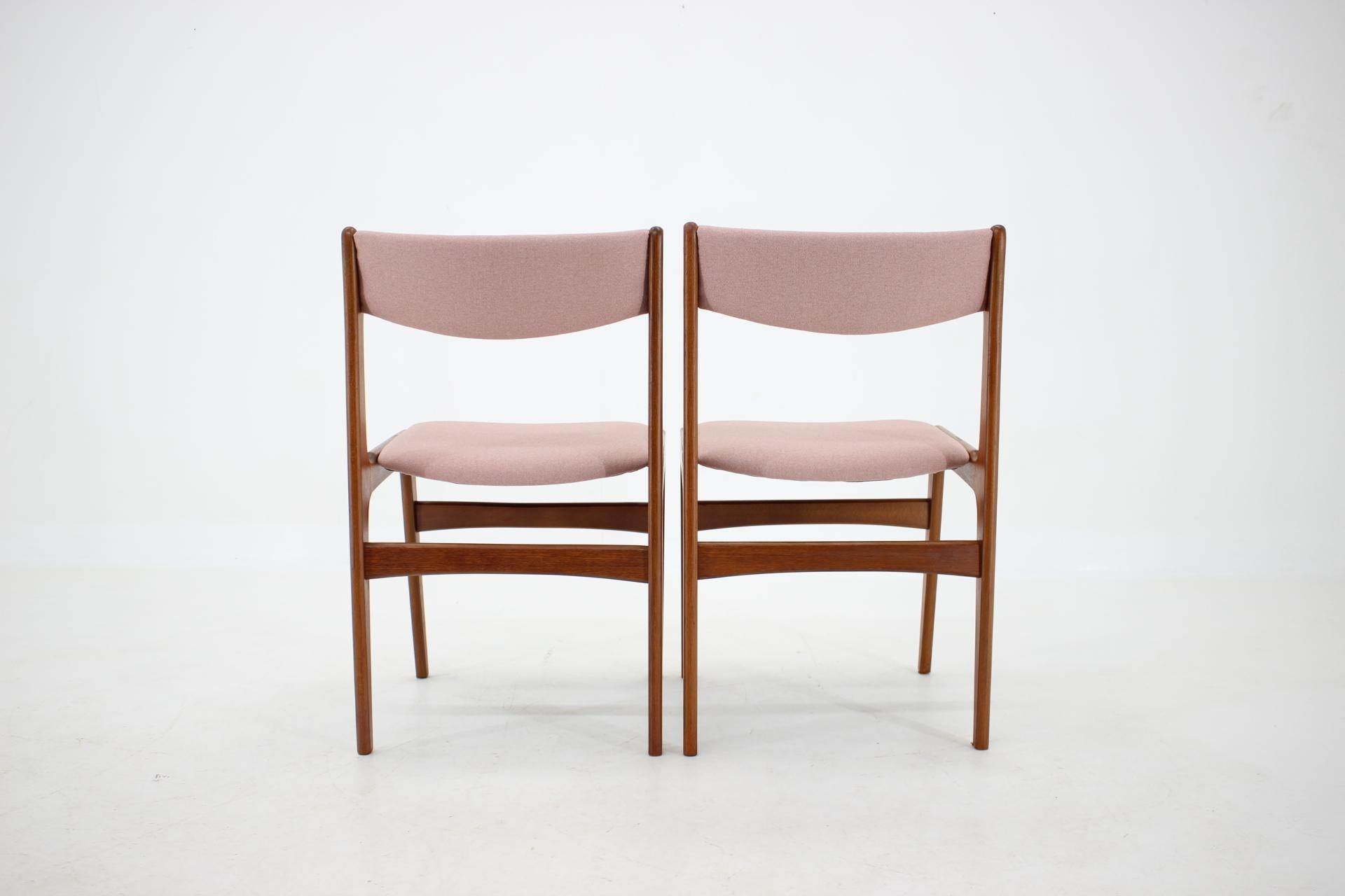 Fabric 1960s Danish Teak Dining Chairs, Set of 6