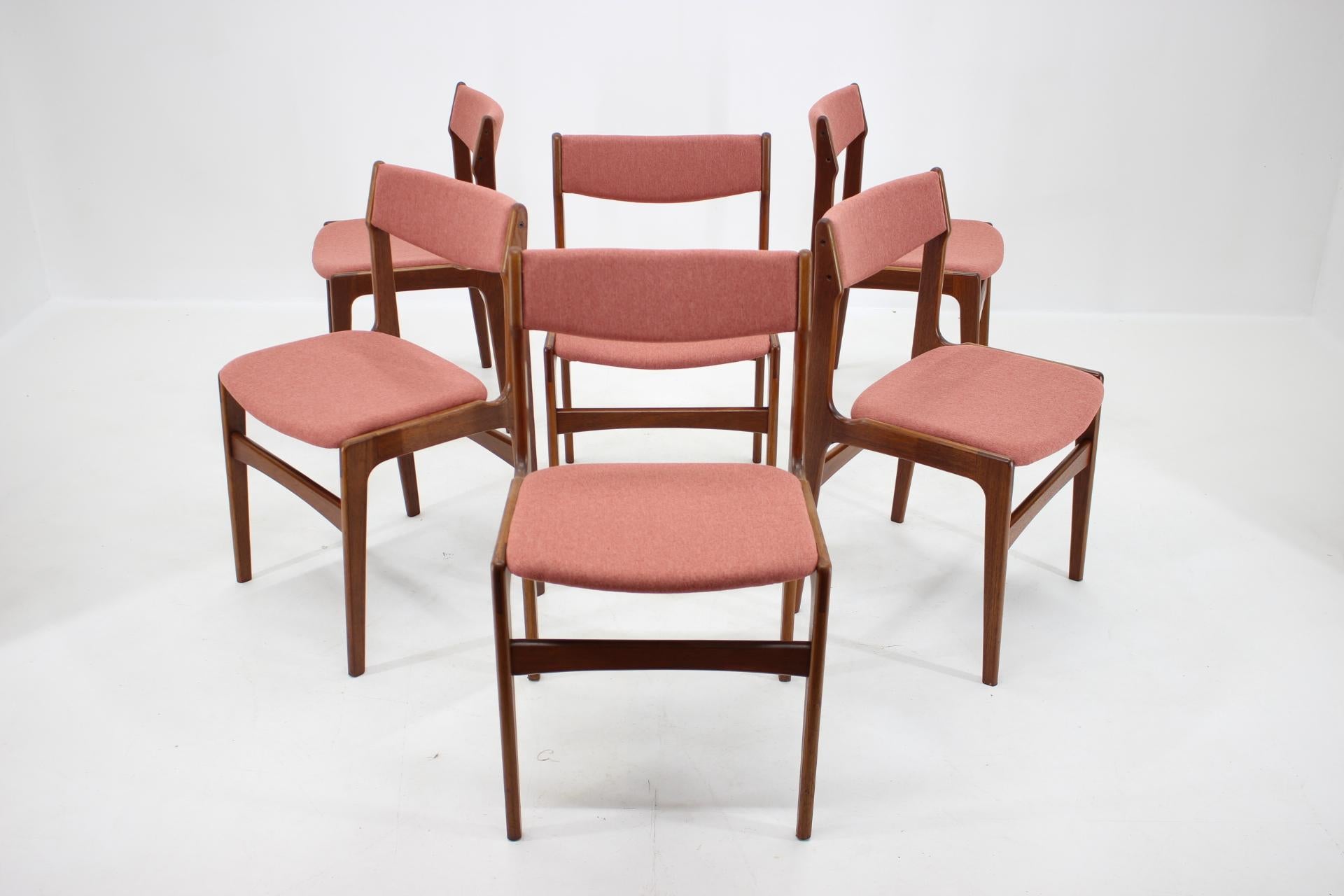 1960s Danish Teak Dining Chairs, Set of 6 2