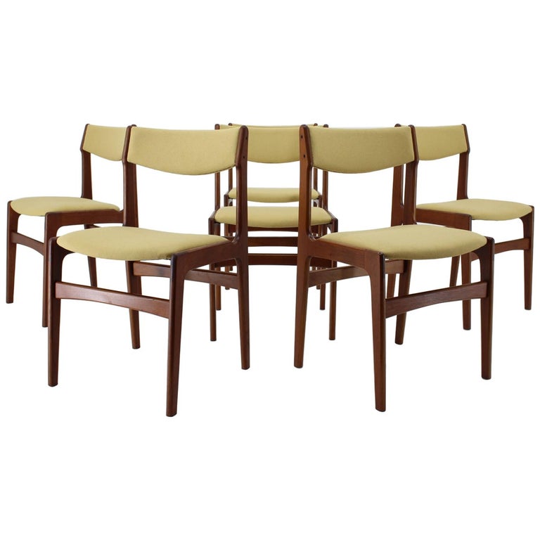 1960s Danish Teak Dining Chairs, Set of 6 For Sale