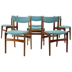 1960s Danish Teak Dining Chairs, Set of 6