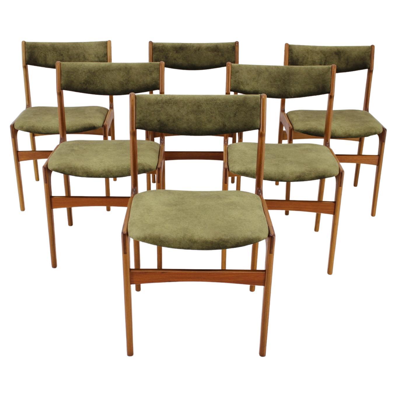 Chaises de salle à manger danoises en teck des années 1960, ensemble de 6