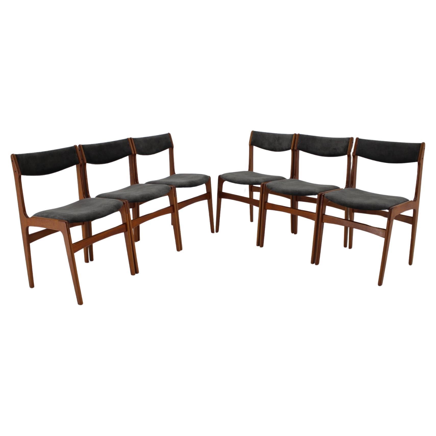 1960s Danish Teak Dining Chairs, Set of 6 