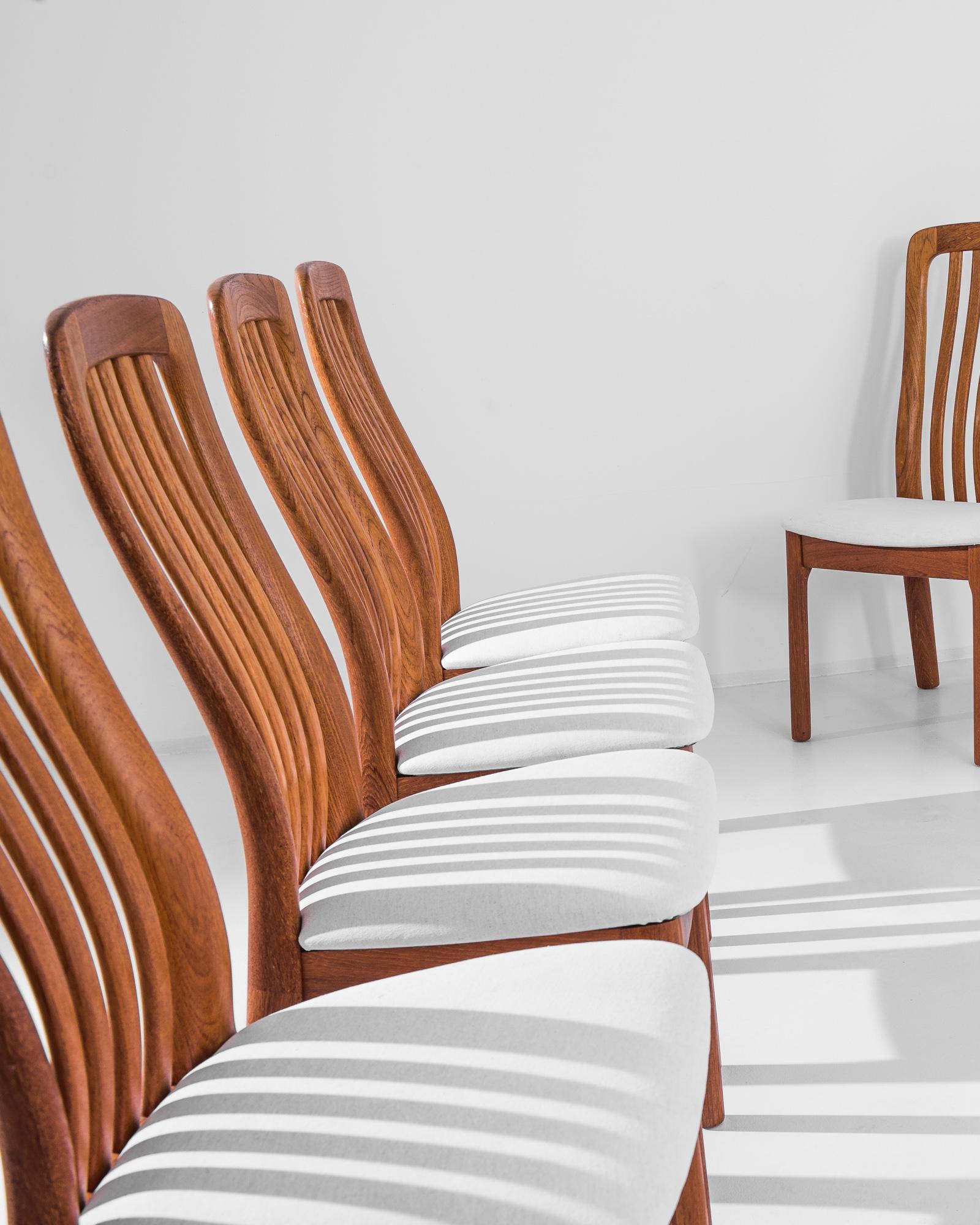 Scandinavian Modern 1960s Danish Teak Dining Chairs, Set of Five