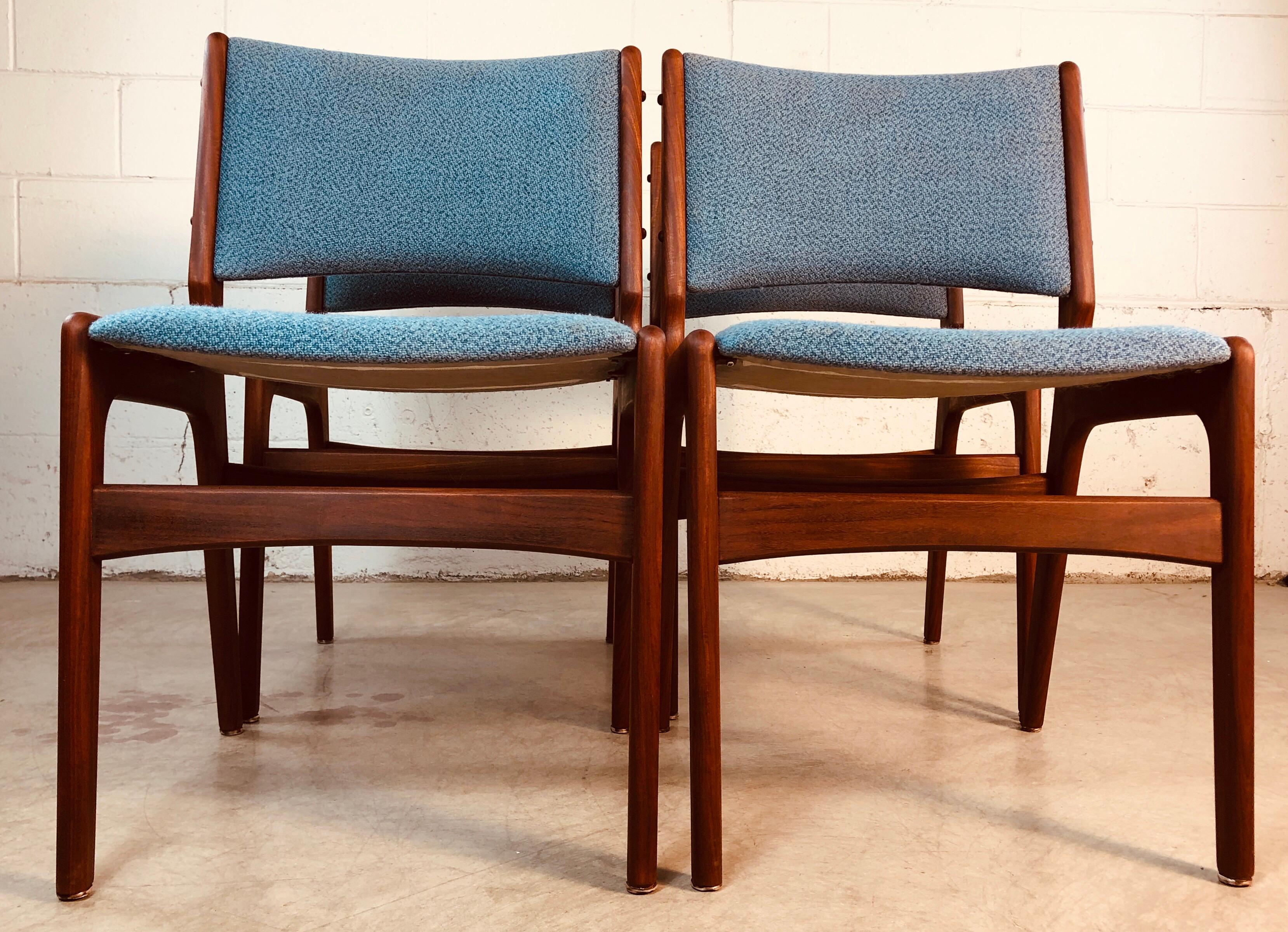 1960s Danish Teak Dining Room Chairs, Set of 4 For Sale 1