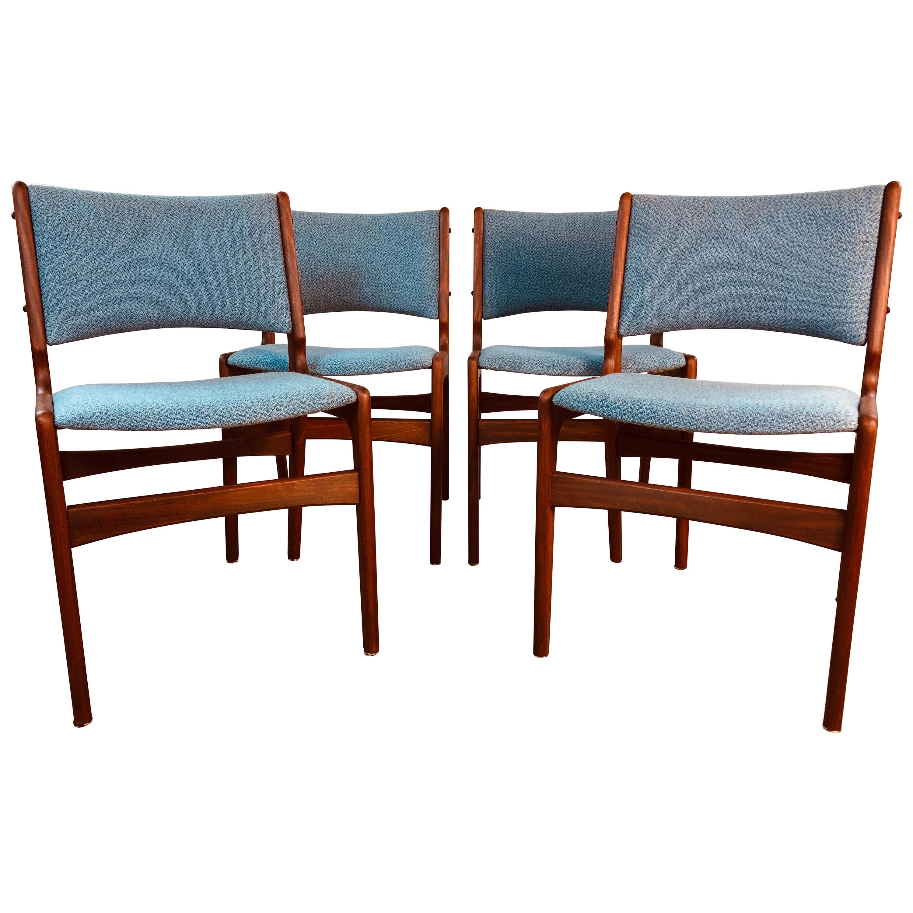 1960s Danish Teak Dining Room Chairs, Set of 4 For Sale