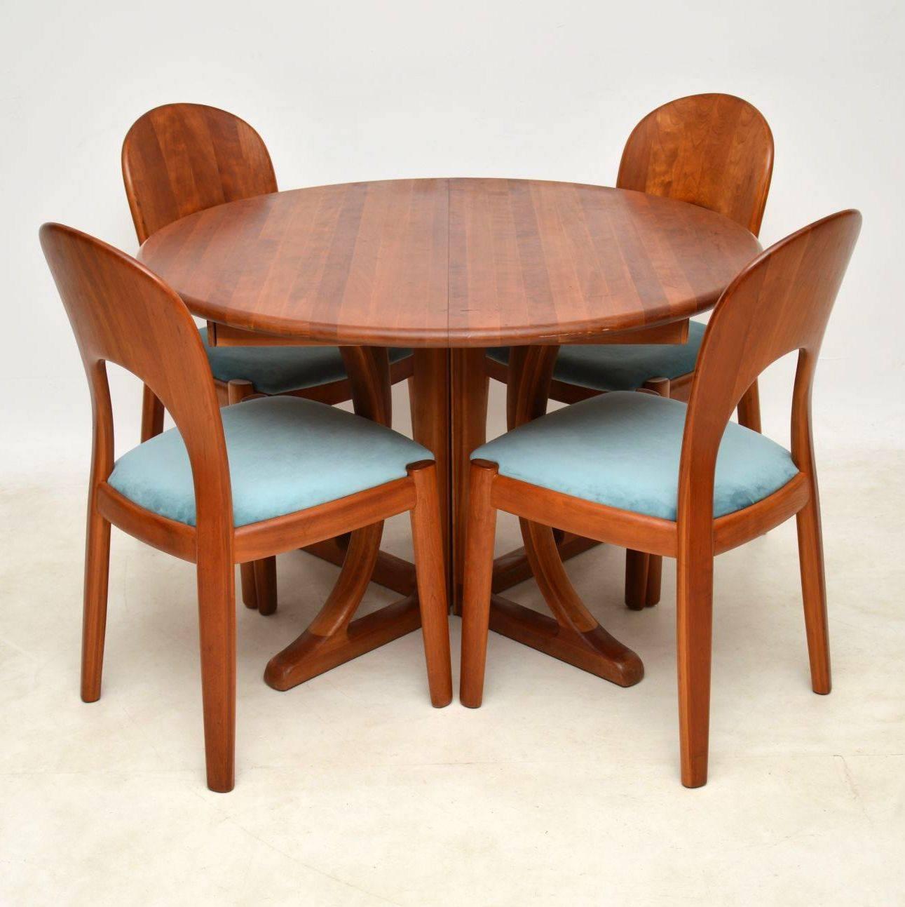 A stunning vintage solid teak Danish dining suite designed by Niels Koefoed for Koefoeds Hornslet, the chairs are called ‘Morten’ chairs. This dates from around the 1960s-1970s, the condition is excellent and the quality is phenomenal. This is solid