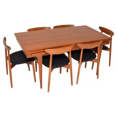 Vintage 1960's Danish Teak Dining Table & Chairs by Harry Ostergaard