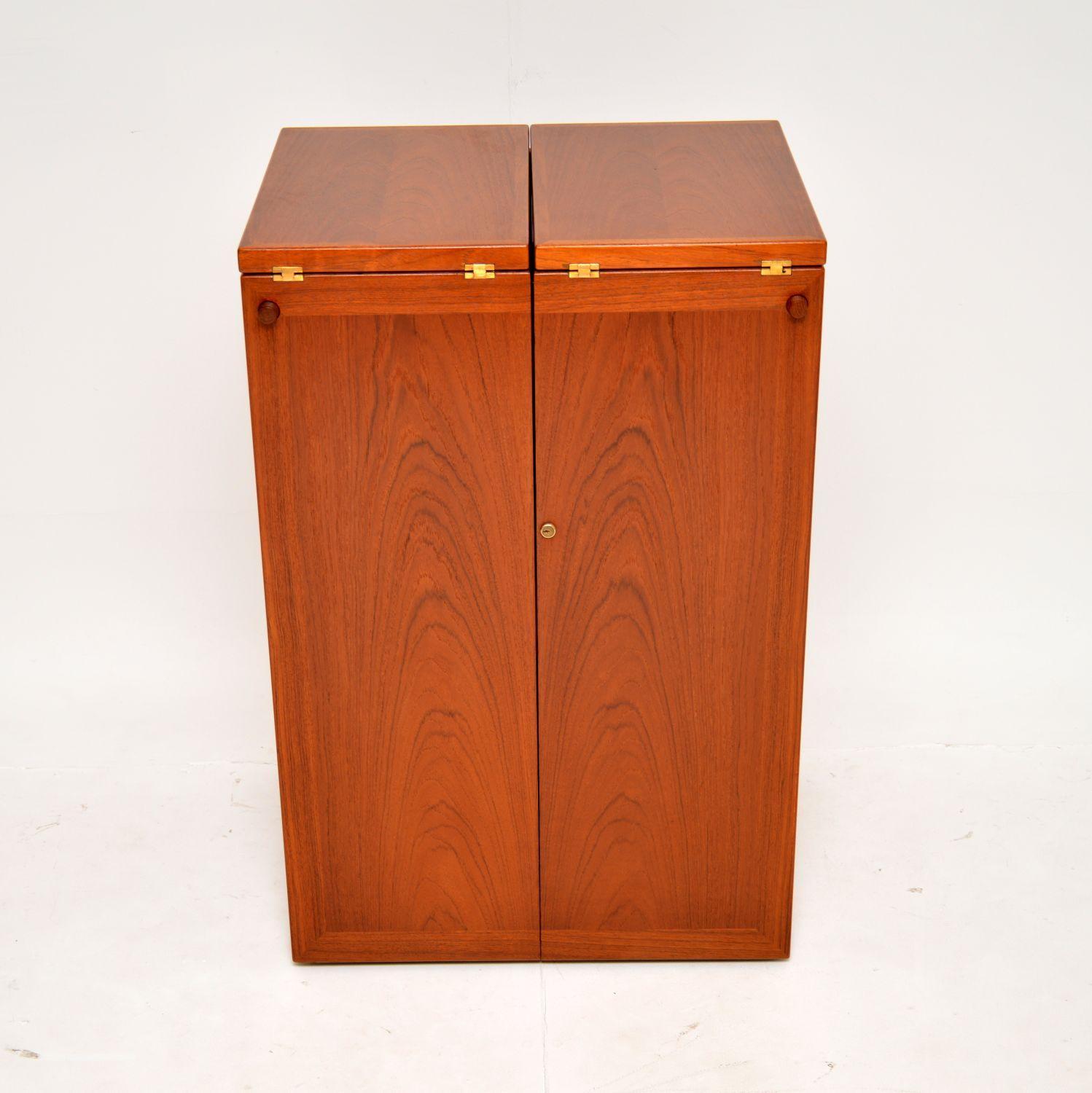 Mid-Century Modern 1960's Danish Teak Drinks Cabinet / Bar by Reno Wahl Iversen