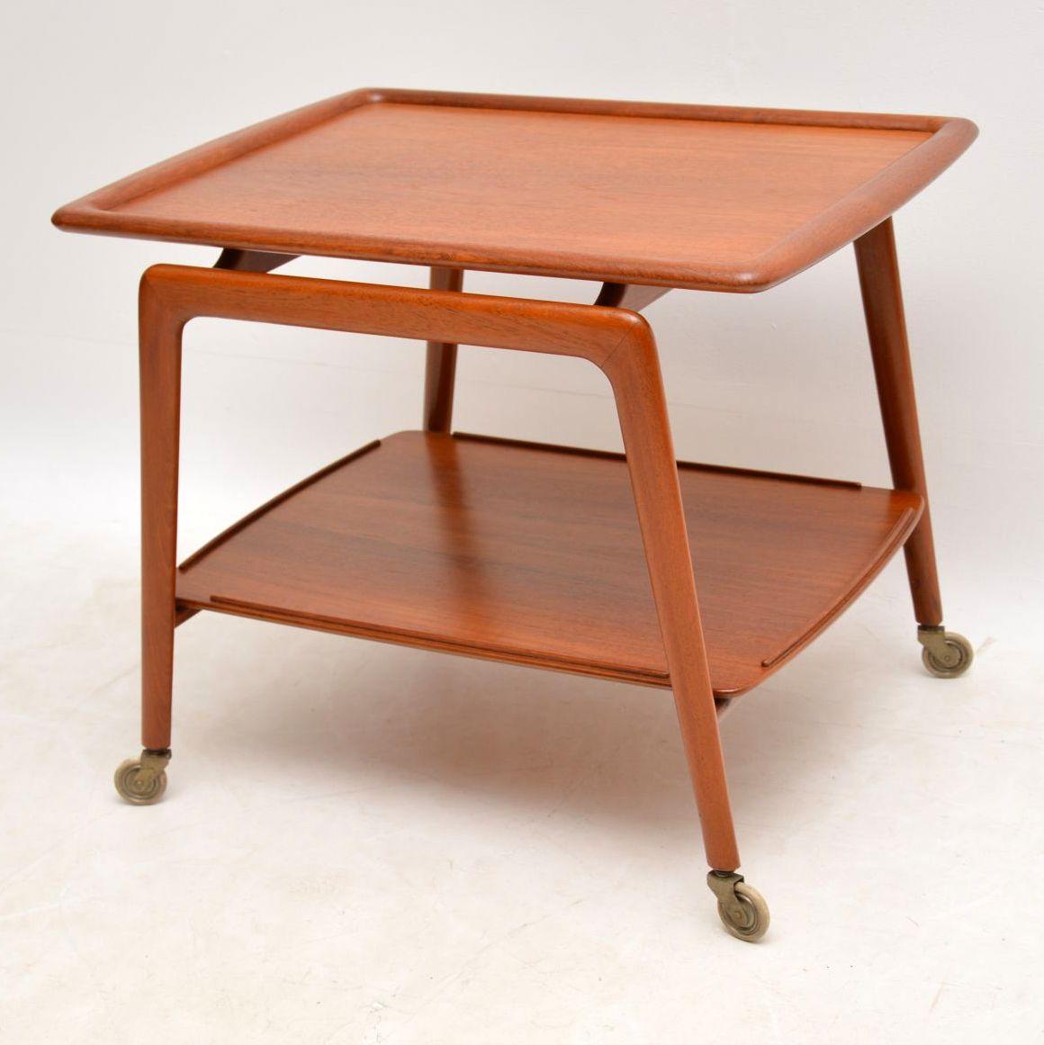 1960s Danish Teak Drinks Trolley by Arne Hovmand-Olsen for Mogens Kold In Good Condition In London, GB