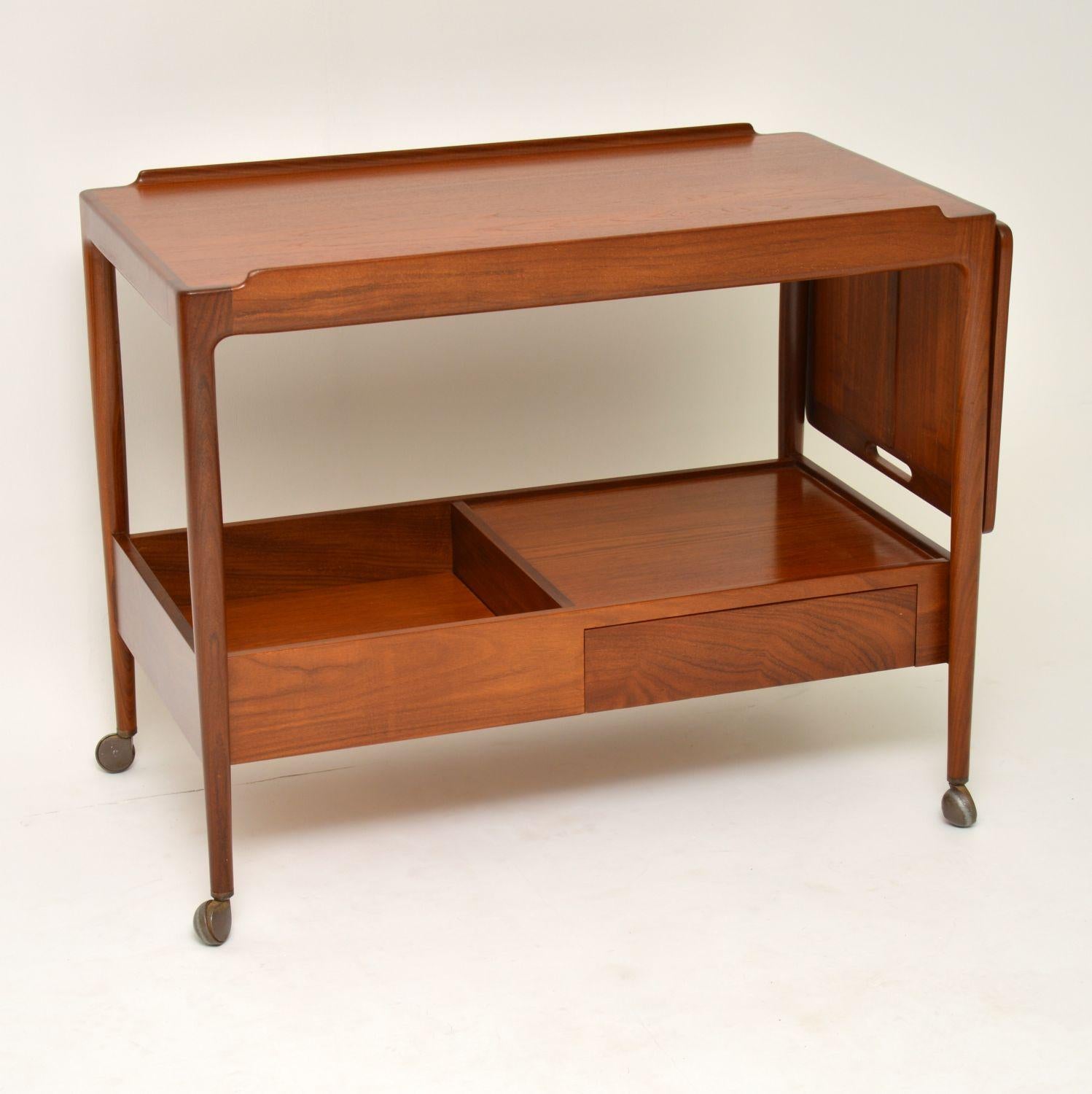 1960s Danish Teak Drinks Trolley by IB Kofod Larsen 6