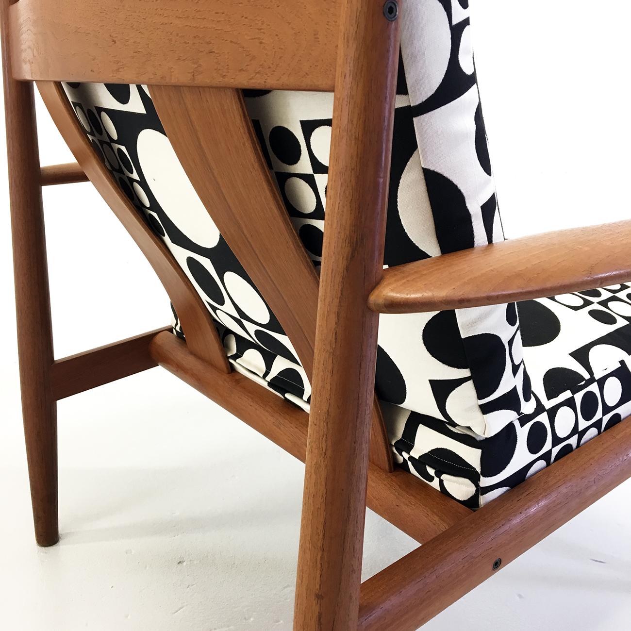 20th Century 1960s Danish Teak Easy Chair Model 118 Grete Jalk for France & Son Verner Panton