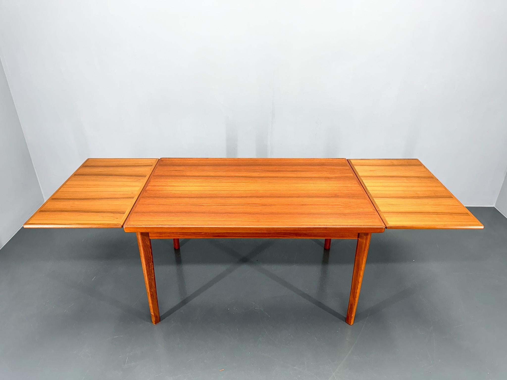 20th Century 1960s Danish Teak Extendable Dining Table