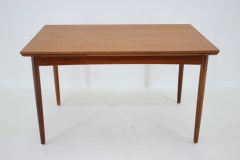 1960s Danish Teak Extendable Dining Table, Restored