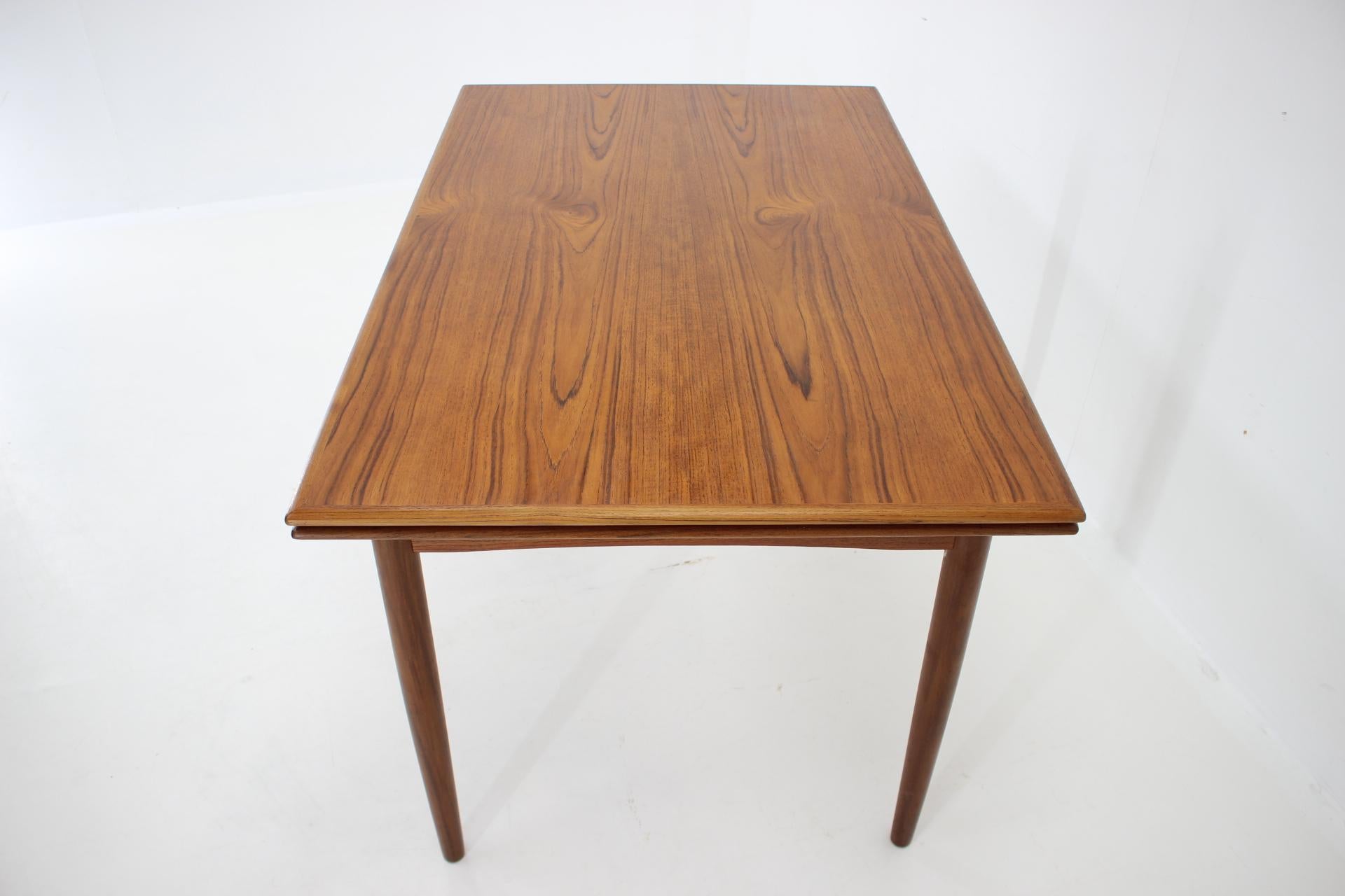 1960s Danish Teak Extendable Dining Table, Restored 4