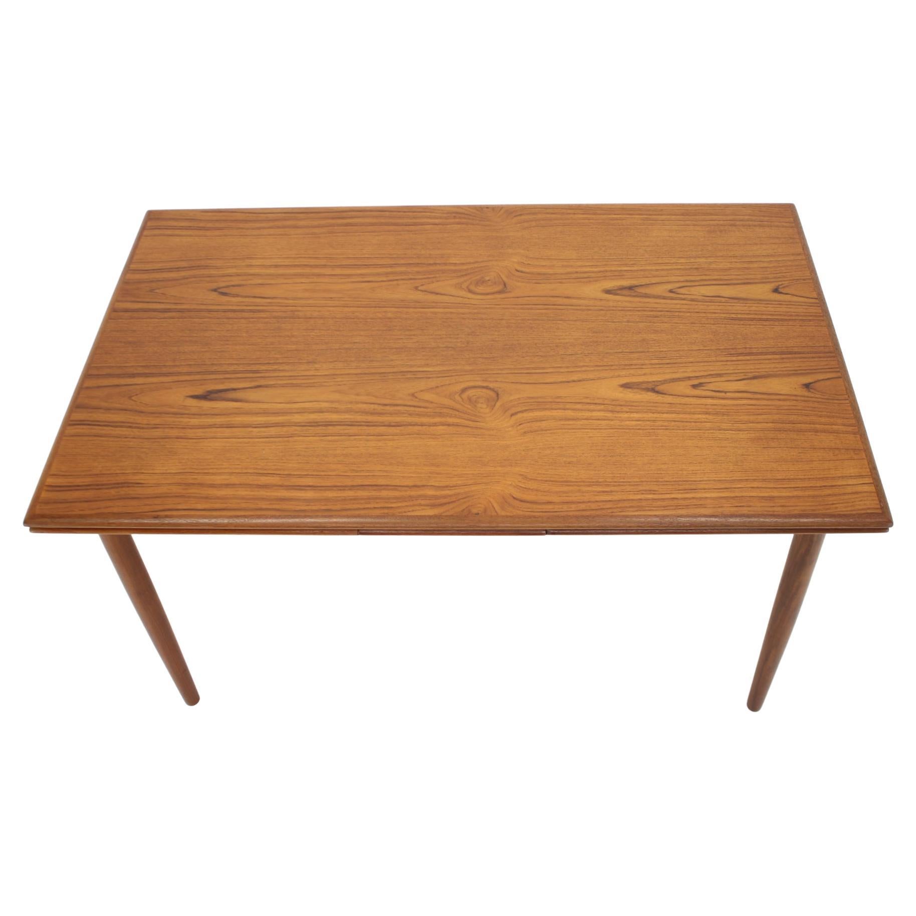 1960s Danish Teak Extendable Dining Table, Restored