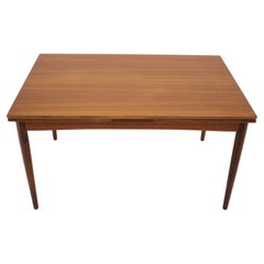 1960s Danish Teak Extendable Dining Table, Restored